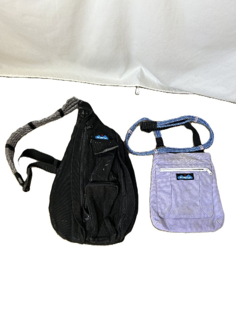 Kavu Bag Lot of 2 Sling & Crossbody (Spots) Black Purple